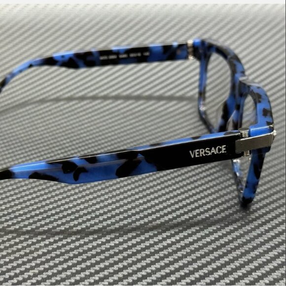 Versace Blue Havana Men's 55mm Glasses - Picture 4 of 5